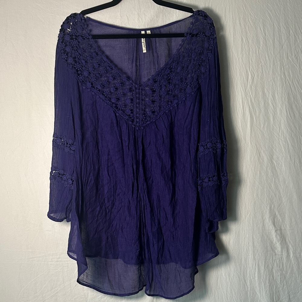 Grand & Greene Deep Blue Tunic Top